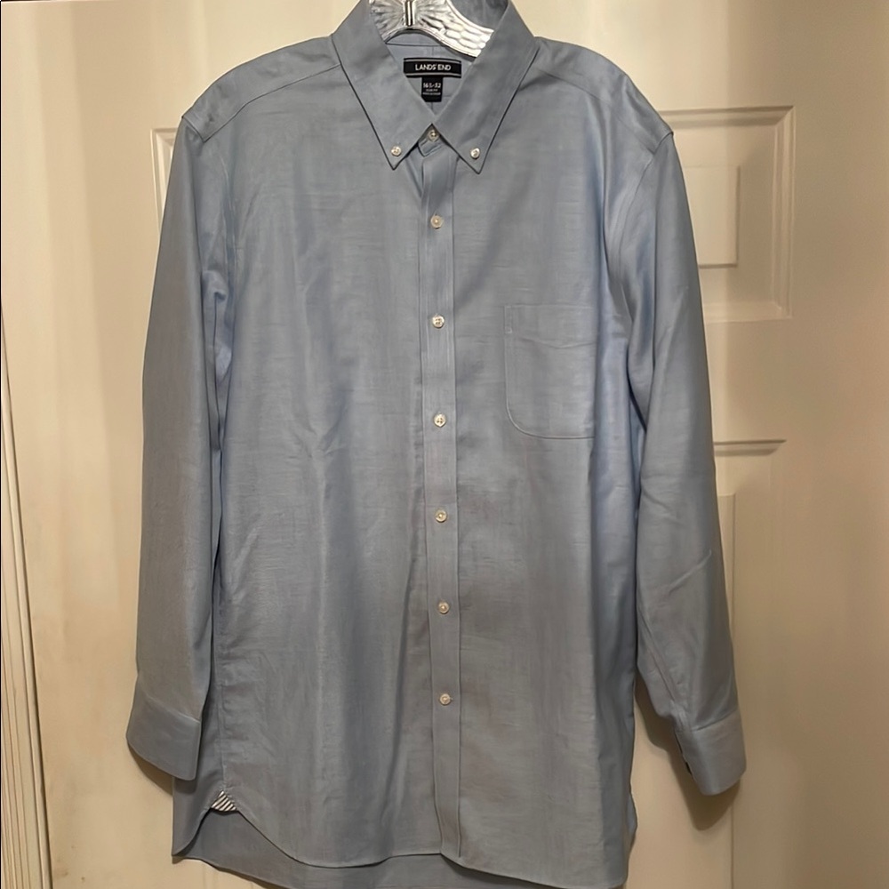 Lands' End Men's Blue Shirt